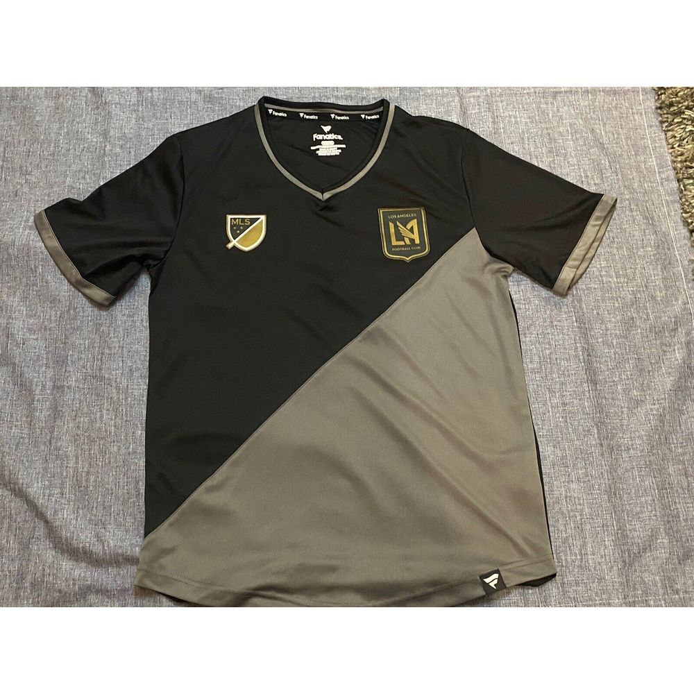 Men's Fanatics Black/Gray LAFC Striker V-Neck T-Shirt - Picture 9 of 14
